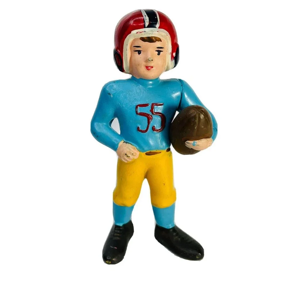 WILTON CAKE TOPPER FOOTBALL PLAYER #55 BOY KID 4.5